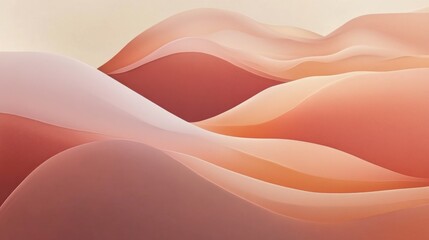 Soft, flowing hills in muted peach and beige tones.