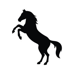 Powerful Horse Silhouette in a Majestic Pose