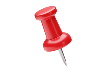 red push pin, Red pin isolated on transparent background