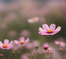 pink cosmos flower -Generative AI