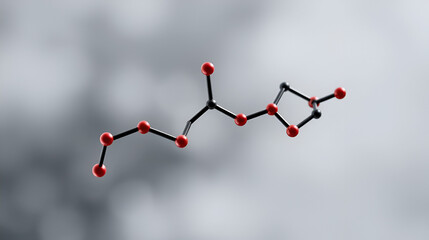 Glucagon peptide hormone molecule, chemical structure