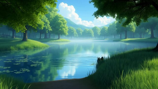 Morning Serenity at Blue Pond