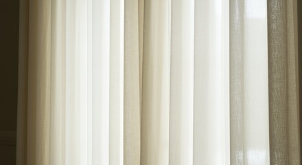 Fototapeta premium Sheer Elegance: A Textured Curtain Composition