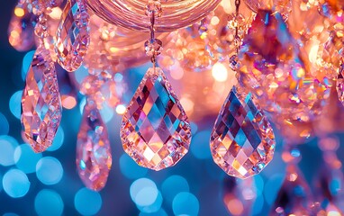 Crystal Chandelier Accents Luxury Interior Design