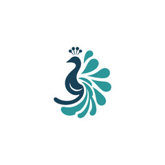 Peacock elegant logo