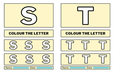 Coloring page for kids. Handwriting practice. Education developing worksheet. Activity page