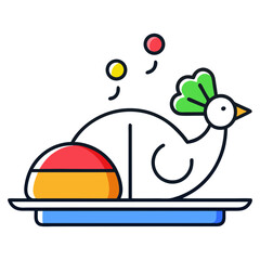 roast turkey icon