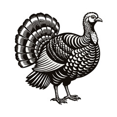 Turkey silhouette vector illustration
