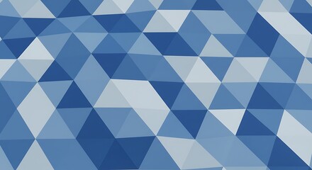 Fototapeta premium Abstract geometric background with blue and light blue triangles creating a mosaic pattern design