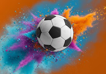 Naklejka premium Color Burst Goal AI Generated