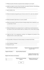 Form of NIKAH NAMA English version as prescribed under section 9 of the Muslim Bangladesh page 1 of 2 Bangladesh Muslim Law use for Marriage and Divorce paper Bangladesh Muslim marriage  