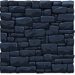 Obraz premium Midnight Stonewall Texture AI Generated