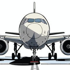 Fototapeta premium A cute of Airplane vector illustration