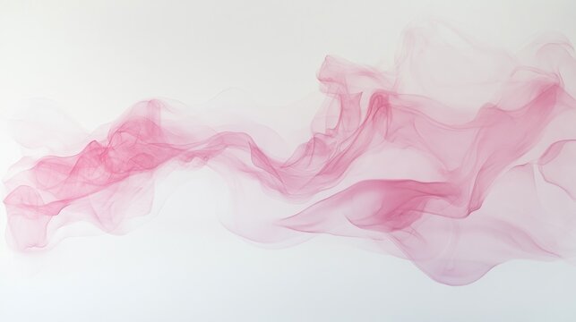 Delicate, flowing pink smoke