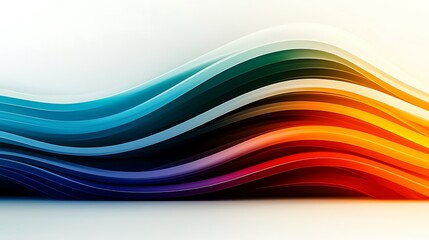 Abstract colorful wave patterns flowing smoothly across a soft gradient background