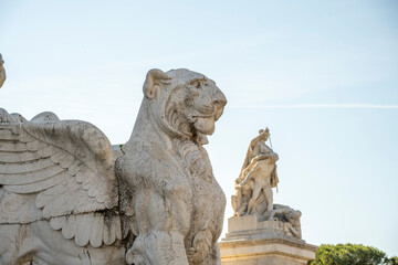 Obraz premium The Victor Emmanuel II National Monument, also known as the Vittoriano or for synecdoche Altare della Patria, is a large national monument built between 1885 and 1935 to honour Victor Emmanuel II, the