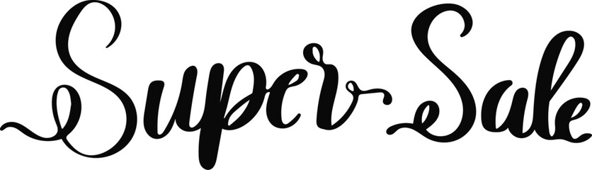 Super Sale Handwritten Typography Design