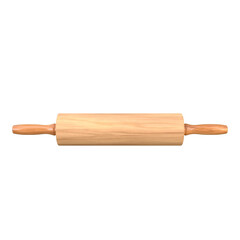 Rolling Pin, 3d illustration isolated on white background