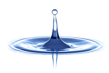 water drop splash isolated on transparent background