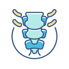 Obraz premium Illustration of stylized spinal vertebrae, skeletal structure, medical diagram