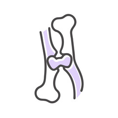Bone Joint Illustration, Medical, Anatomy, Healthcare concept, on black