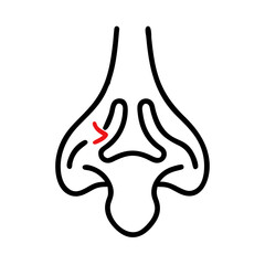 Red chevron illustration on black background minimalist digital art