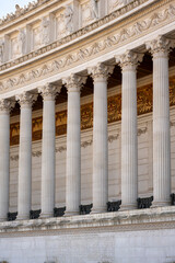 Naklejka premium The Victor Emmanuel II National Monument, also known as the Vittoriano or for synecdoche Altare della Patria, is a large national monument built between 1885 and 1935 to honour Victor Emmanuel II, the