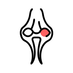 Minimalist red shape on black background concept, simple design