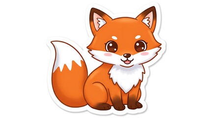 Obraz premium Forest Friends Newest Member The Little Foxs Big Smile Autumn Adventures Begin A Fluffy Tale Unfolds Sweetest Fox In The Woods AI Generated
