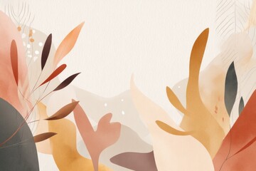 Fototapeta premium abstract design evoking essence of mammals with flowing shapes and earthy tones suggesting movement and life