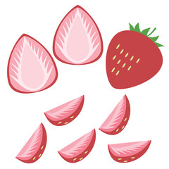 赤いイチゴのイラスト