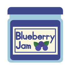 ブルーベリージャムのイラスト