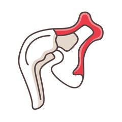 Flat design illustration of an abstract race track layout