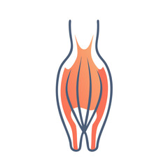 Abstract Line Art Illustration with Warm and Cool Colors