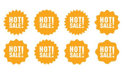hot sale orange, Sale Icon, Sticker, Deal Label vector template
