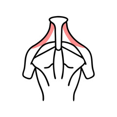 Minimalist abstract art with pink form on black background