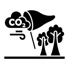 carbon capture Solid icon