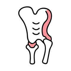 Abstract pink shapes on a black background illustration