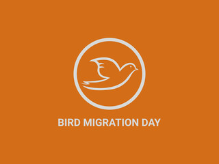 a white line drawing of a bird in flight enclosed within a white circle