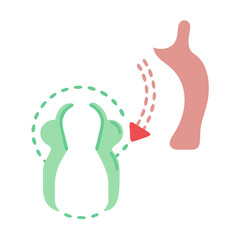 Flat diagram showing cell differentiation on black background graphic