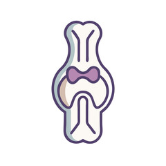 Stylized spinal cord illustration with simplified anatomical elements