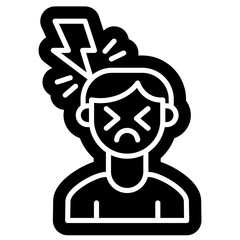 Headeach glyph solid icon