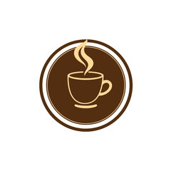 Coffee cup logo design template vector illustration for cafe shop and restaurant branding design element