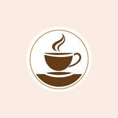 Coffee cup logo design vector illustration template for cafe shop restaurant brand 100 character