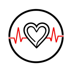 Heartbeat health cardiology medical pulse lifeline ekg rhythm healthcare wellness vital sign vector logo design