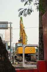 construction site in the city