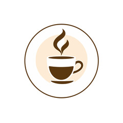 Coffee cup logo design vector illustration for cafe shop and restaurant branding and promotion material