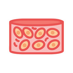 Stylized cell structure image illustrating biological tissue composition