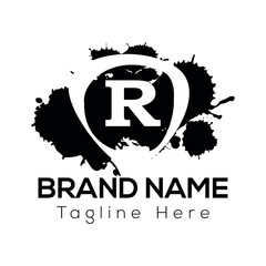 A World War II concept for a company logo could use a strong vector icon as a business symbol in its marketing design with R logo design