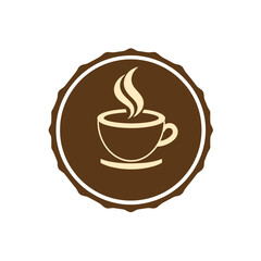 Coffee cup logo design vector graphic illustration for cafe shop or restaurant branding and marketing